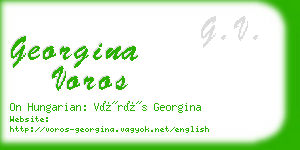 georgina voros business card
